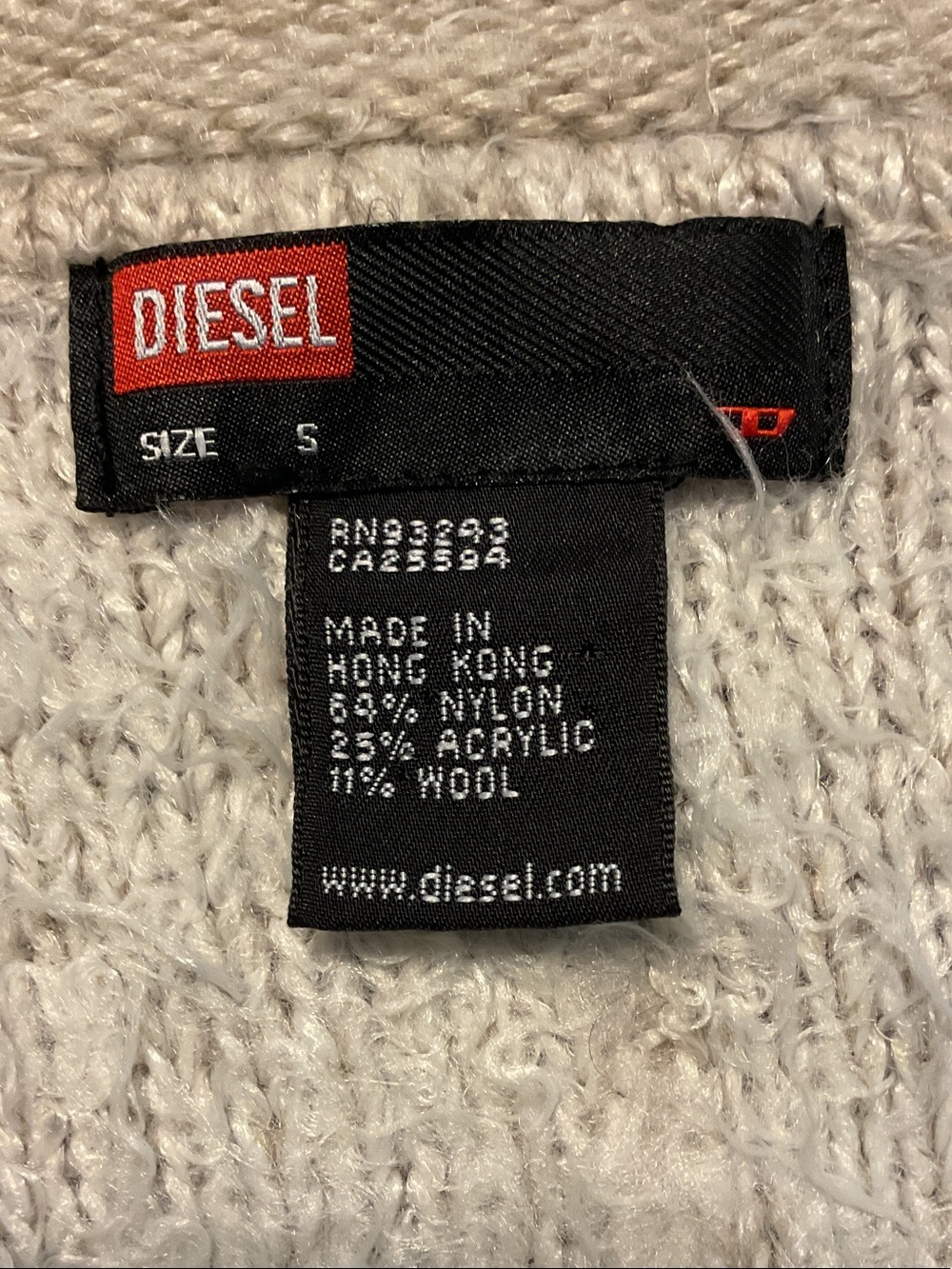 Diesel Cream Textured Zip-Front Jacket - Picture 4 of 4